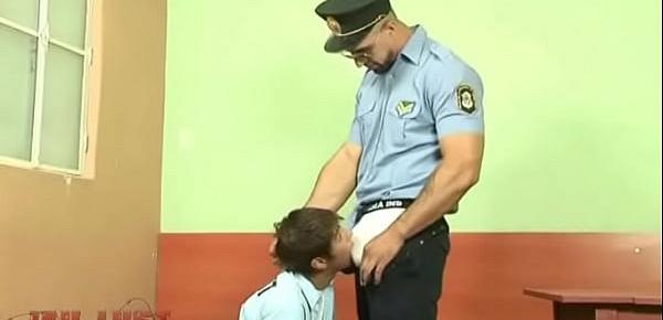  Cute though very bad boy fucked by brutal gay cop